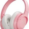HEYSONG Bluetooth Headphones for Kids, Foldable Wireless Over-Ear Bluetooth 5.3, Built-in Microphone - Pink