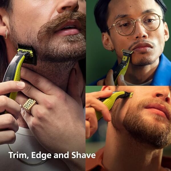 Philips OneBlade Face & Body, Authentic Hybrid Electric Beard Trimmer, Shaver, and Body Groomer. Incl. 3X Original Blades