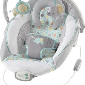 Ingenuity, Soothing Baby Bouncer Chair with Soothing Vibrating Infant Seat, Morrison - 8 Melodies, Removable Toy Bar with 2 Plush Toys