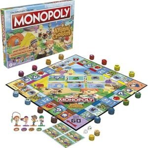 Monopoly Animal Crossing New Horizons Edition Board Game for Kids Ages 8 and Up, Fun Game to Play for 2-4 Players, Multicolor