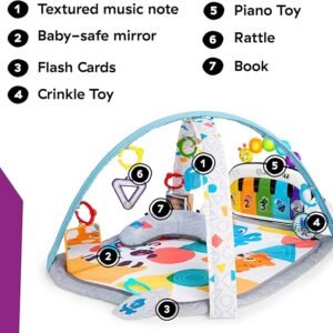 Baby Einstein, 4-in-1 Kickin' Tunes and Language Discovery Play Gym with Piano