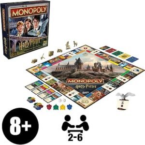 Monopoly Harry Potter Edition Family Board Game for Boys and Girls 8+ Years Old, for 2-6 Players