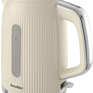 Breville Bold Vanilla Cream Electric Kettle | 1.7L | 3kW Fast Boil | Cream & Silver Chrome [VKT223]