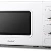 COMFEE' 700W 20L White Microwave Oven With 5 Cooking Power Levels, Quick Defrost Function, And Kitchen Manual Timer - Compact Design CM-M202CC(WH)