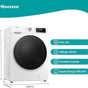 Hisense WFQA1014EVJM Freestanding 10 KG Programs 1400 RPM White Energy Rating E