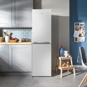 Beko CFG4582W Fridge Freezer | 50/50 Freestanding Frost Free | E Rated Energy Class| Large 270 Litre Capacity | Freezer Guard | LED Light [Energy Class E]