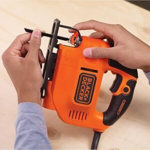 BLACK+DECKER KS701EK-GB Compact Jigsaw with Blade, 520 W, Black/Orange