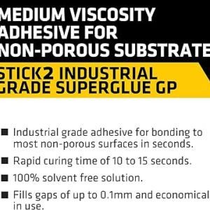 Everbuild Stick2 General Purpose Superglue – Industrial Grade – High Strength – Rapid Setting – Clear – 50g