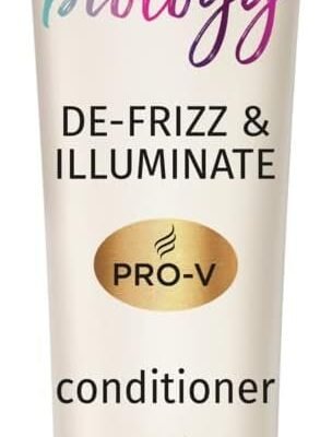 Pantene Hair Biology De frizz and Illuminate Hair Conditioner with Hyaluronic Acid, Omega 9 for Frizzy, Dry, Coloured Hair 160 ml