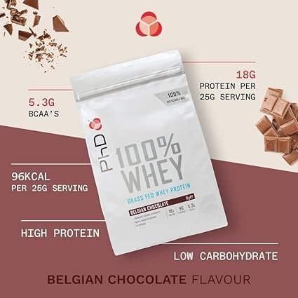PhD Nutrition 100 Percent Whey Belgian Chocolate Protein Powder - Image 3