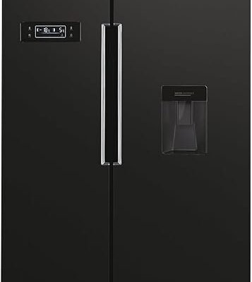 Hoover HHSBSO6174BWDK-1 Total No Frost American Style Fridge Freezer with Water Dispenser - Black - E Rated