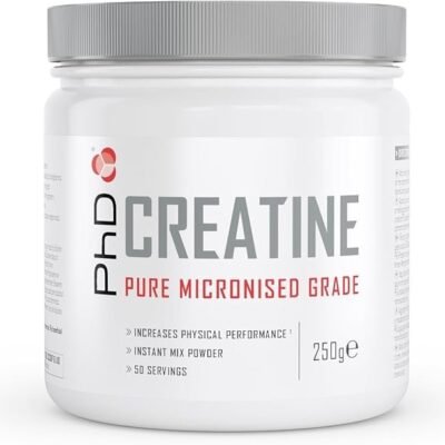 PhD Nutrition 100% Micronised Creatine Monohydrate Powder | Improved Strength and Performance During Exercise, 250g