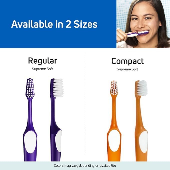 TePe Supreme Toothbrush, Soft, Assorted Colours, 3pcs, - Image 3