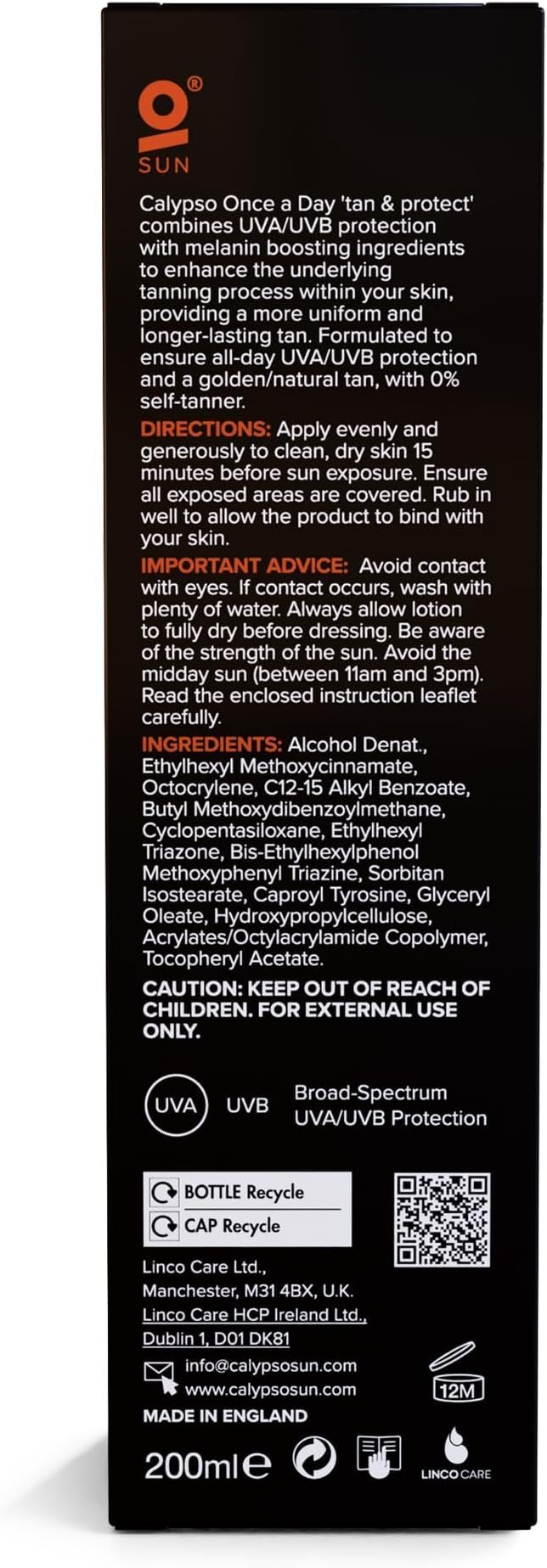 Calypso Once A Day Tan & Protect SPF25 - 200 ml CALC25TAN - Image 4