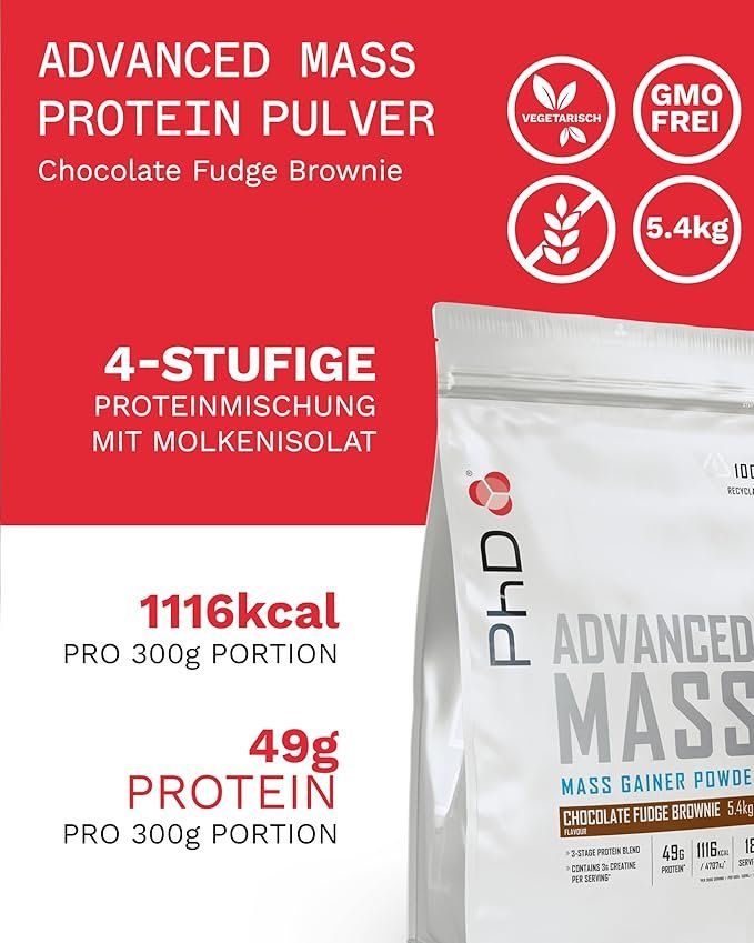 PhD Nutrition| Advanced Mass| Powder| Mass Gainer| High Calorie| High in Protein| - Image 2