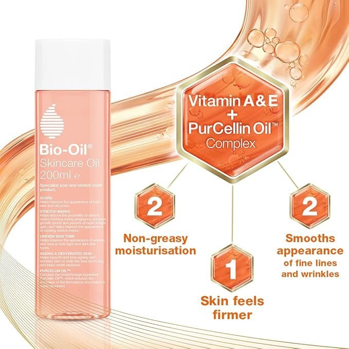 Bio-Oil Skincare Oil Bundle - Improve the Appearance of Scars, Stretch Marks and Skin Tone - 1 x 200ml bottle and 1 x 60ml bottle - Image 2