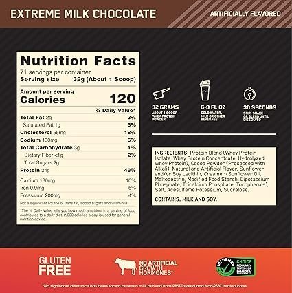 Optimum Nutrition Gold Standard Whey Muscle Building and Recovery Protein Powder With Naturally Occurring Glutamine and Amino Acids, - Image 3