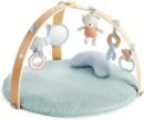 Ingenuity, Cosy Spot Reversible Duvet Activity Gym and Padded Play Mat with Wooden Removable Toy Bar