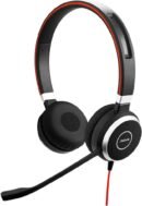 Jabra Evolve 40 MS Stereo Headset – Microsoft Certified Headphones for VoIP Softphone with Passive Noise Cancellation – USB-Cable with Controller – Black