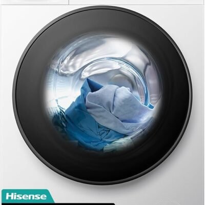 Hisense WDQA8014EVJM 60cm Freestanding 8 KG Front Load Washer Dryer - 1400 RPM - Pure Steam - PureJet - Pause and Add - Inverter Motor - White [Energy Class D]