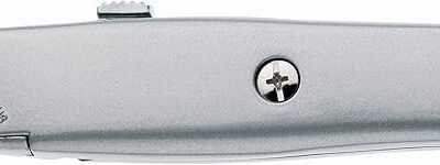 Westcott E-84019 00 Retractable Metal Utility Knife - Silver