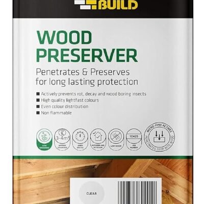 Everbuild Wood Preserver – Interior And Exterior Use – Low Odour – Quick Drying – Long Lasting Protection – Clear – 1 Litre