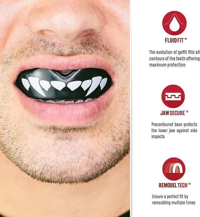 SAFEJAWZ Sports Mouthguard/Gum Shield, Case and Cleaner Spray 50ml Bundle for Rugby, Boxing, Martial Arts, - Image 2