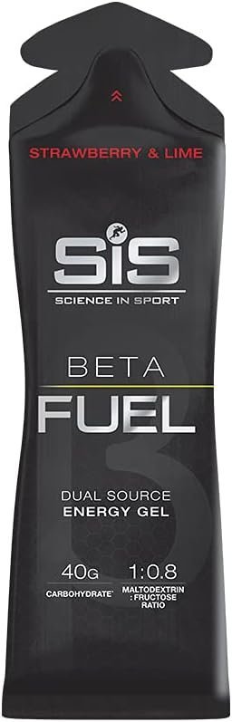 Science in Sport Beta Fuel Gels Dual Source Energy Gel, Strawberry and Lime Flavour, 40 g of Carbs Per Pack, 60 ml Pack (6 Pack) - Image 2