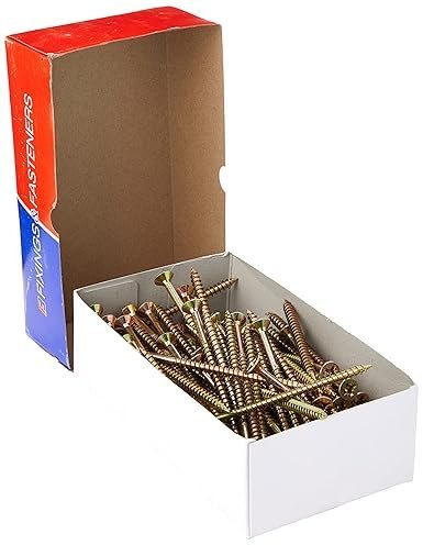 ForgeFix Multi-Purpose Single Thread Screws | 6.0 x 100mm | Zinc Yellow Passivated | Box 100, packaging may vary - Image 3