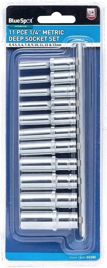 Blue Spot Tools 01540 1/4 Inch Deep Metric Socket Set, multi - Image 2