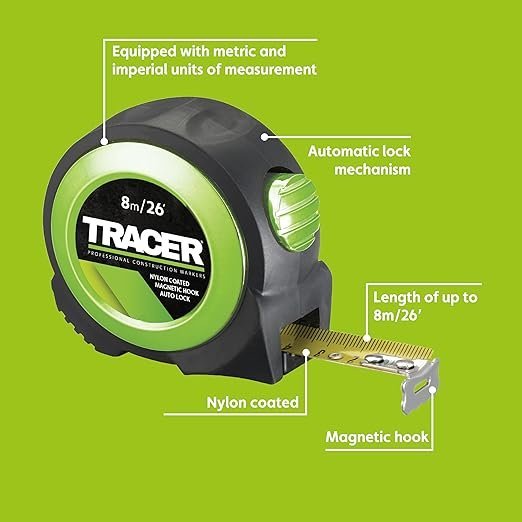 TRACER 8m Auto-Lock Tape Measure - Image 2