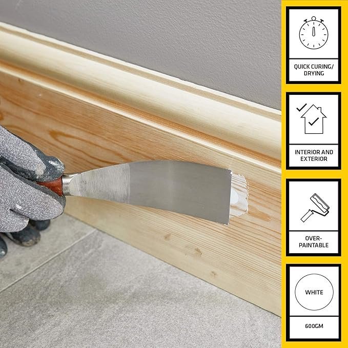 Everbuild All Purpose Ready Mixed Filler – Interior And Exterior Use – White – 600g - Image 2