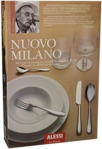 Alessi 5180s24m Nuovo Milano 24-piece monobloc 18/10 polished stainless steel cutlery set, Stainlesssteel - Image 2
