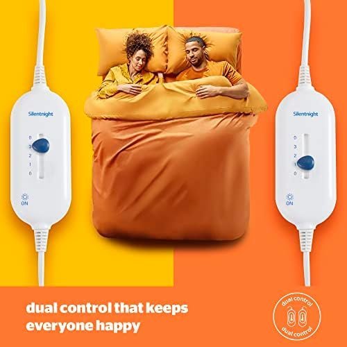 Silentnight Dual Control Electric Blanket Double - Heated Electric Underblanket Bed Warmer Sheet with 3 Heat Settings, Easy Fit Straps, Split Controls and Machine Washable - Double 150x137cm (60"x54") - Image 4