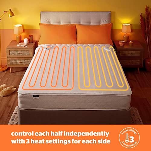 Silentnight Dual Control Electric Blanket Double - Heated Electric Underblanket Bed Warmer Sheet with 3 Heat Settings, Easy Fit Straps, Split Controls and Machine Washable - Double 150x137cm (60"x54") - Image 7