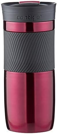 Contigo Byron Snapseal Travel Mug, Stainless Steel Thermal , vacuum flask, leakproof tumbler, coffee mug with BPA free Easy-Clean Lid, 470 ml, Vivacious