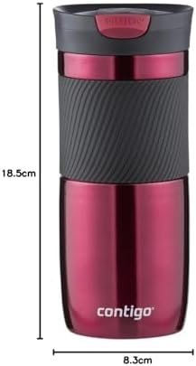 Contigo Byron Snapseal Travel Mug, Stainless Steel Thermal , vacuum flask, leakproof tumbler, coffee mug with BPA free Easy-Clean Lid, 470 ml, Vivacious - Image 3