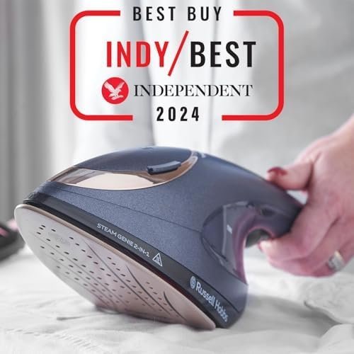 Russell Hobbs Steam Genie 2in1 Handheld Clothes Steamer with Ironing Option, No Ironing Board, Ready to Use in 1m, Power Indicator, 150ml Removable Tank, 3 Attachments, 10m Steam Time, 2000W, 28370 - Image 5