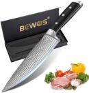 BEWOS 8.3-Inch Chef Knife, Professional Kitchen Knife, Ultra Sharp Chefs Knife Set, Premium Stainless Steel Chef’s Knives for Kitchen, Cooking Knife, Ergonomic Handle, Gift Box