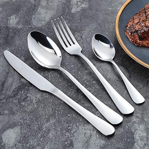 BEWOS Silver Forks 24 Pieces, Stainless Steel Forks Set, 8 Inches (20.3 Cm) Silver Fork Set, Table Forks, Cutlery Forks, Mirror Polished, Dishwasher Safe, Suitable for Household, Restaurant, Canteen - Image 4