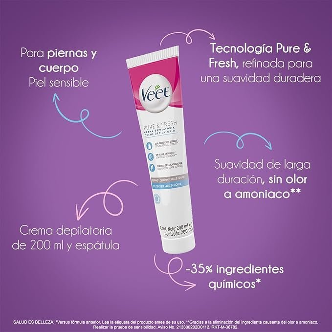 Veet Depilatory Cream Sensitive Skin 200 ml - Image 3