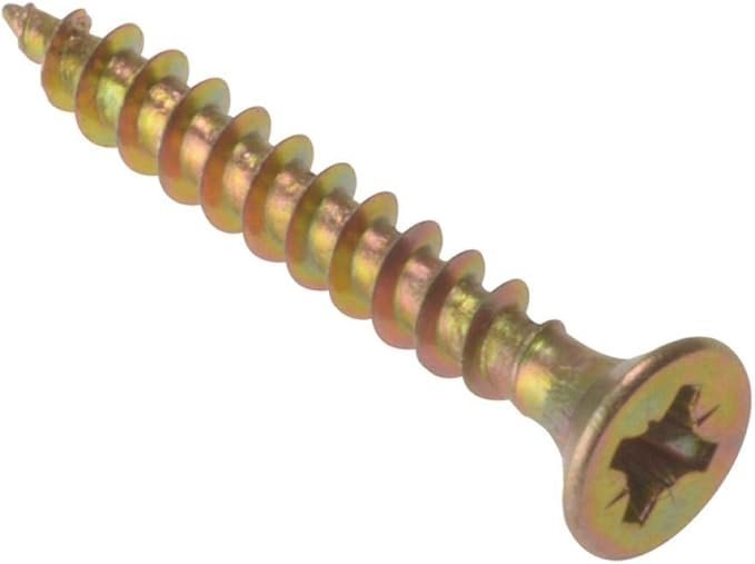 ForgeFix Multi-Purpose Single Thread Screws | 5.0 x 40mm | Zinc Yellow Passivated | Box 200 - Image 3