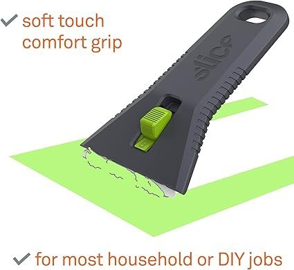 Slice 10593 Utility Scraper, Self-Retracting Ceramic Blade, Rust Free, Finger Friendly, Soft-Touch Comfort Grips - Image 4