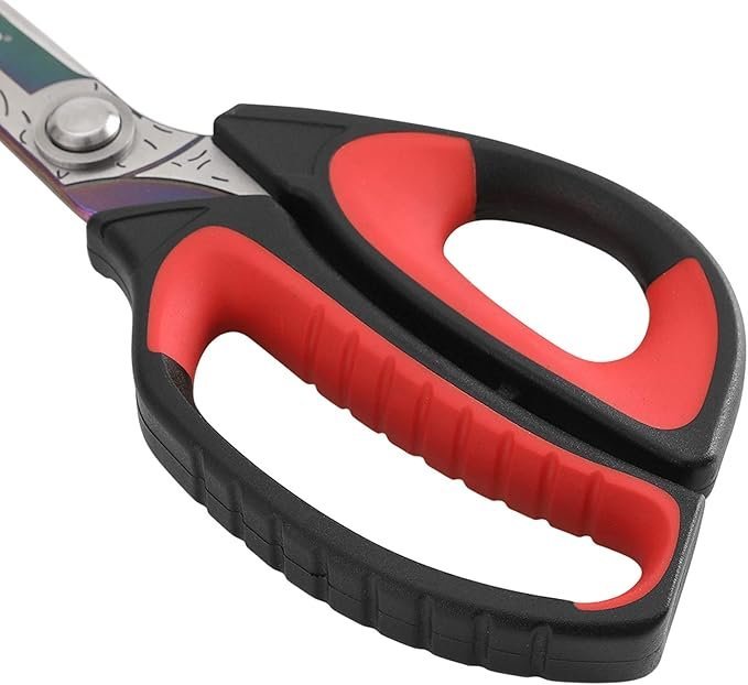 LIVINGO 10" Multipurpose Heavy Duty Scissors, Titanium Coating Ultra Sharp Forged Stainless Steel Tool Industrial Cutting Shears - Image 4